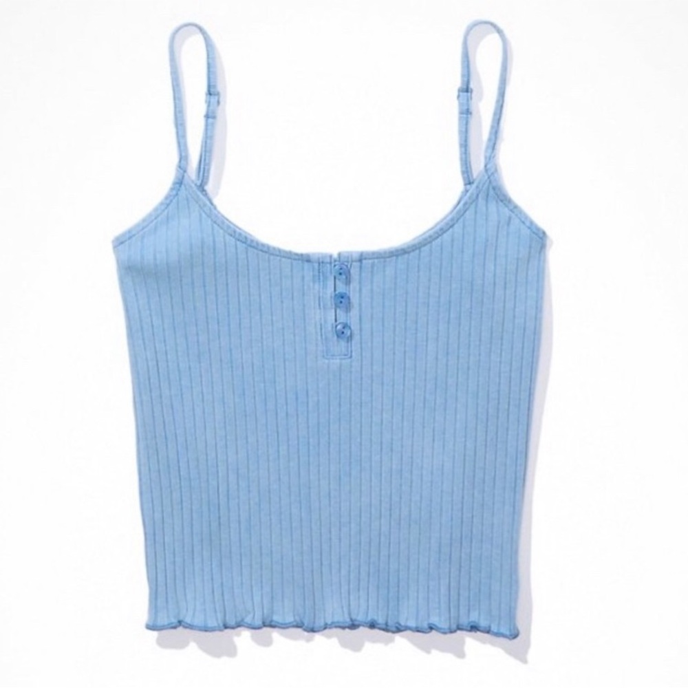 AE - Crop Henley Tank Top